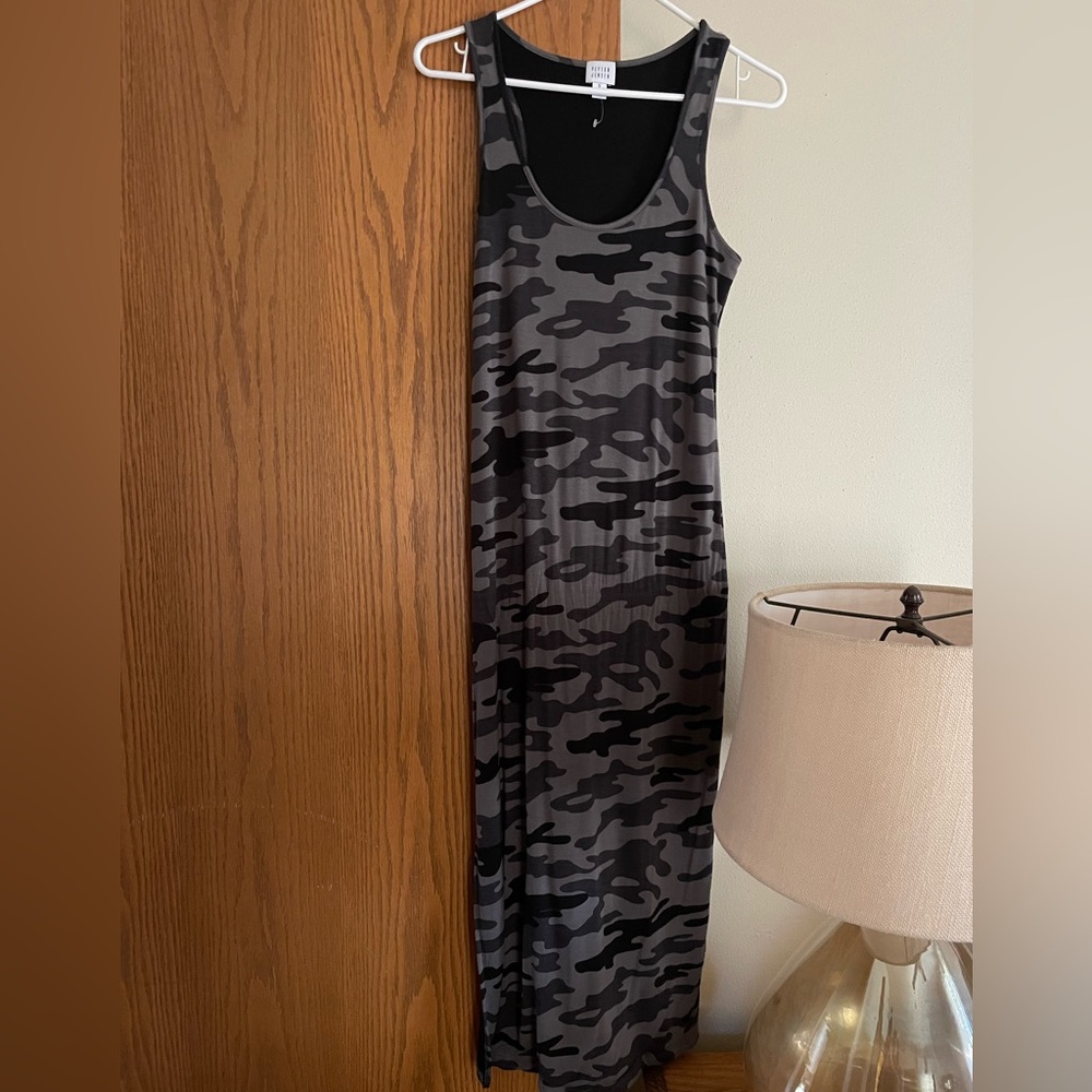 Black Camo maxi dress. Peyton Jensen. Size small. Like new